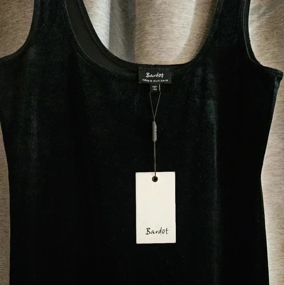 NWT Bardot Revolve Black Velvet Dress 6/S - Picture 5 of 8